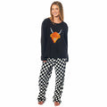 OLIVIA ROCCO Womens Thermal Fleece Pyjamas Set Highland Cow Animal Print Winter Super Soft Cosy Home Loungewear