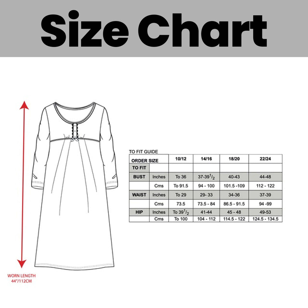 OLIVIA ROCCO Womens Fleece Nightdress Long Sleeve Floral Print Sleepwear Cosy Winter