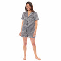OLIVIA ROCCO Satin Silk Short Pyjama Set For Women Black Pink Grey UK 8-22 Loungewear