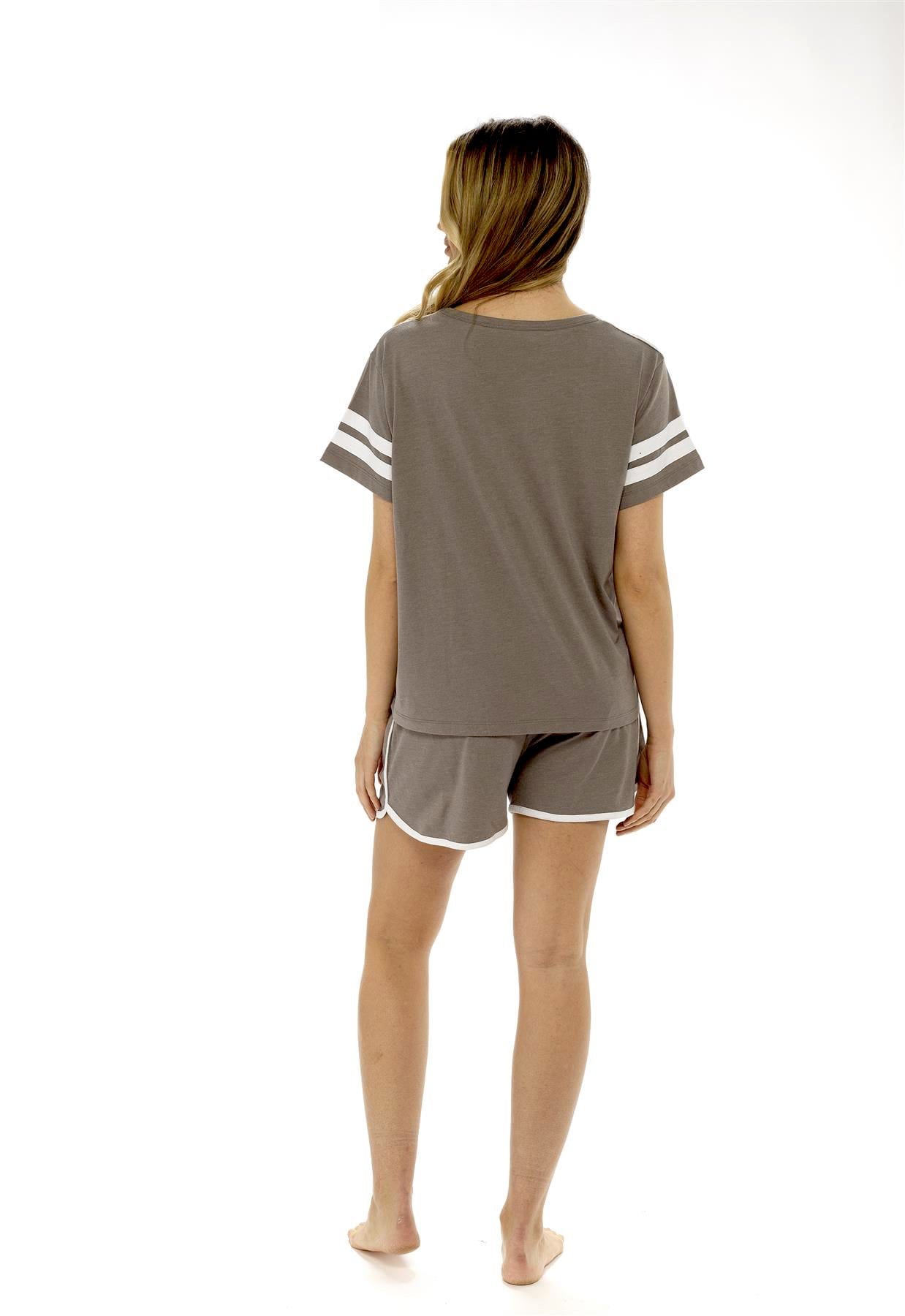 OLIVIA ROCCO Be Happy Cotton T Shirt And Shorts Sleepwear Set For Women 100% Cotton Hotel-Quality Everyday Comfort