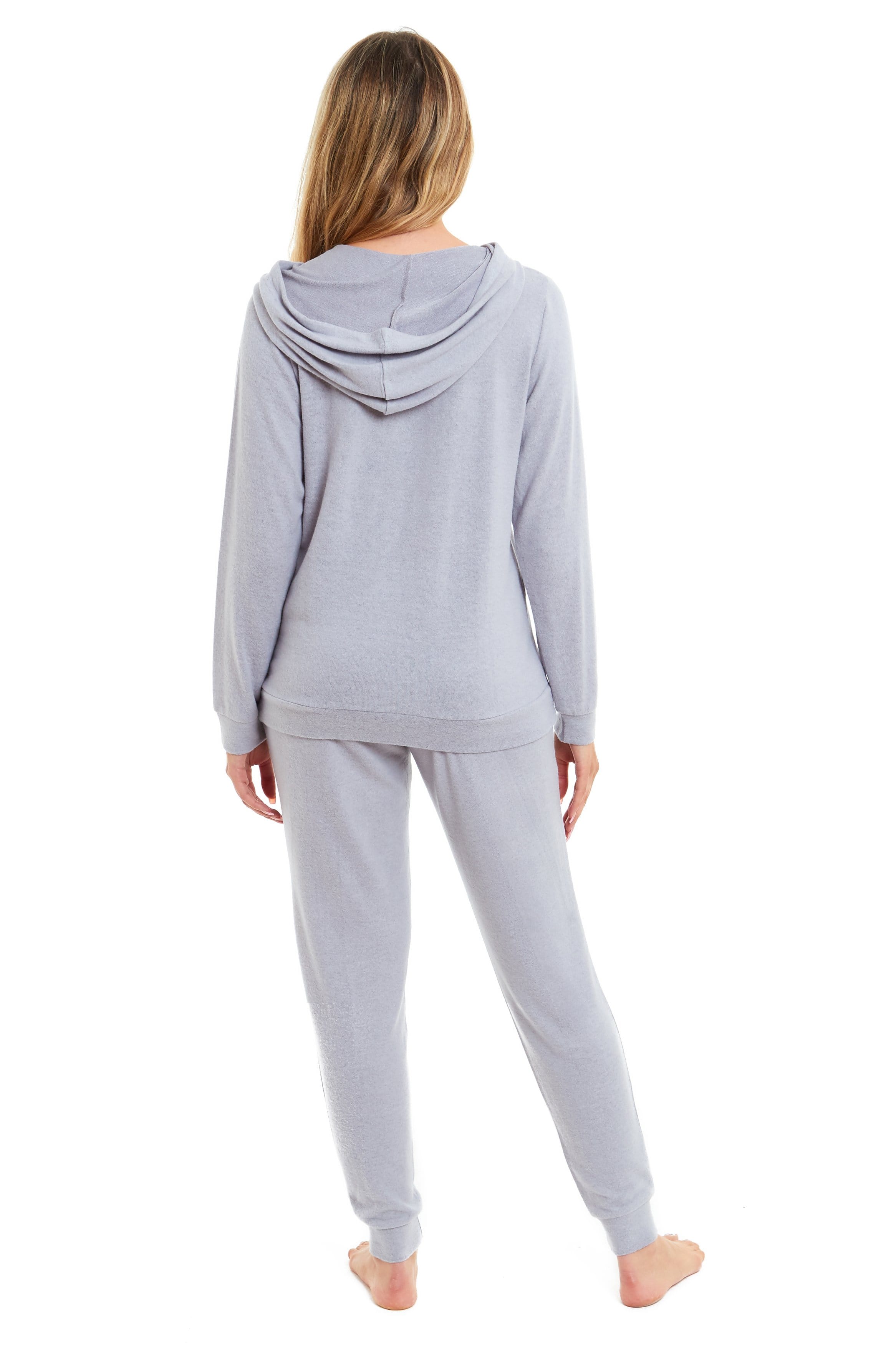 OLIVIA ROCCO Women's Super Cosy Hooded Pyjama Set Soft Brushed Viscose Loungewear