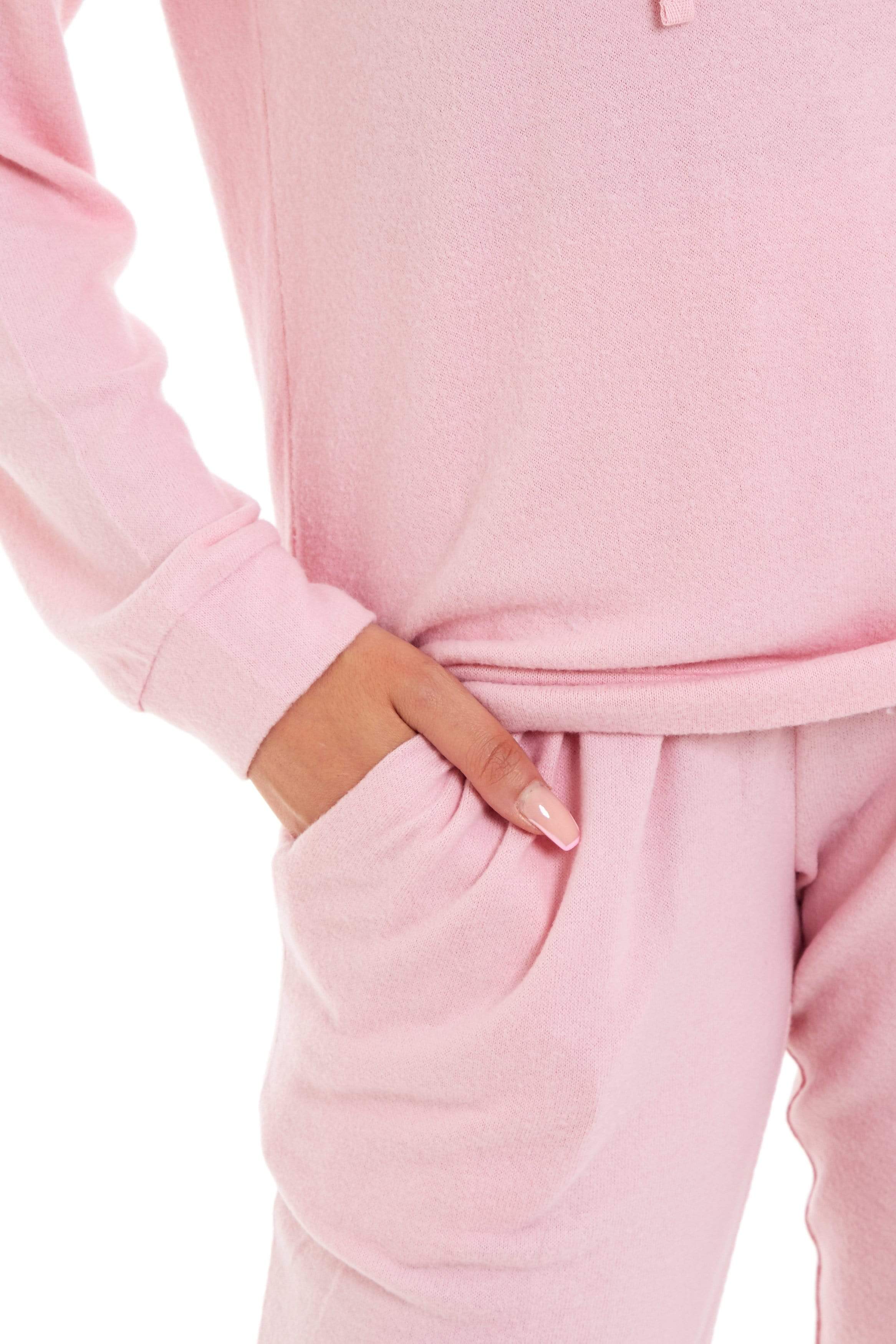 OLIVIA ROCCO Women's Super Cosy Hooded Pyjama Set Soft Brushed Viscose Loungewear