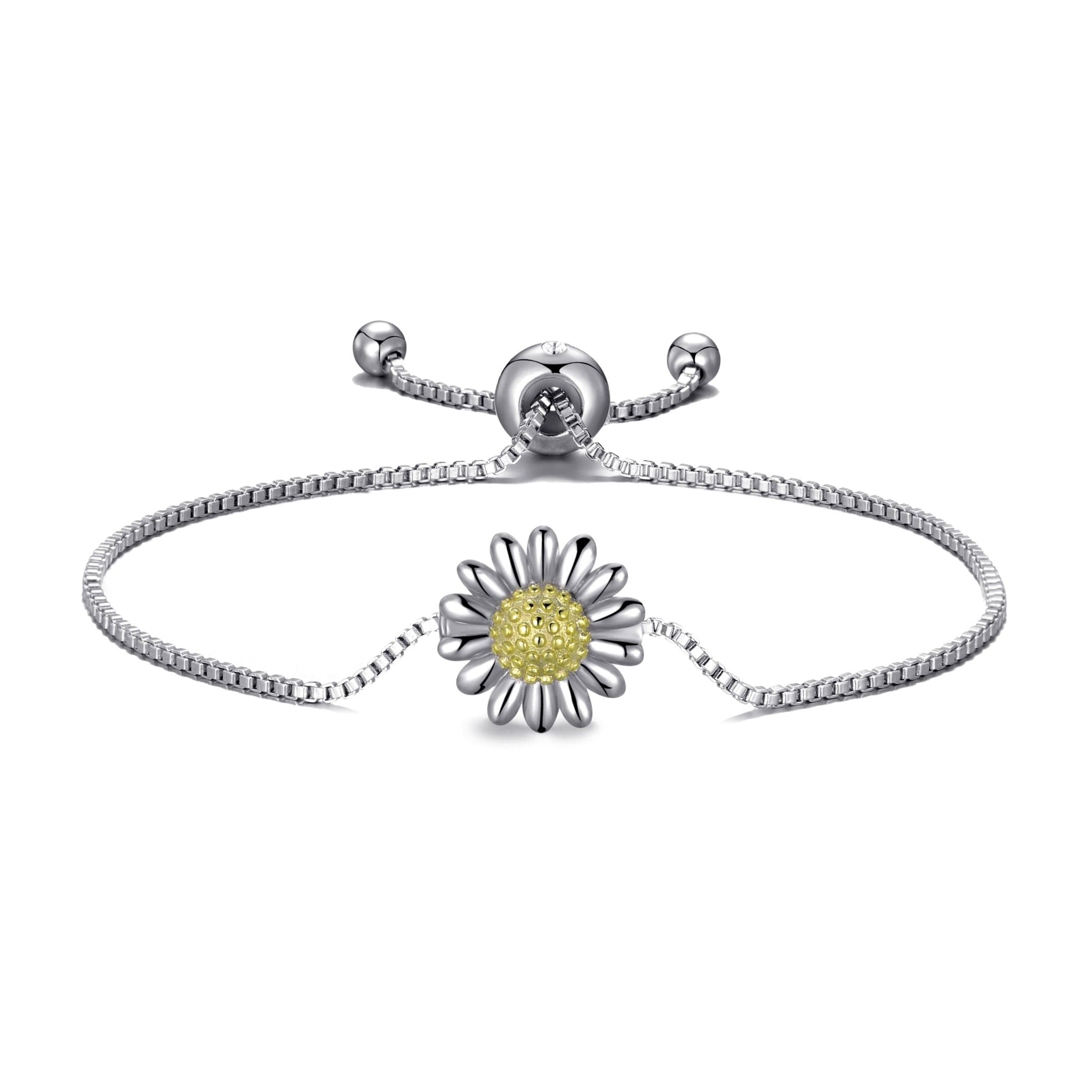 Daisy Friendship Slider Bracelet Created with Zircondia® Crystals