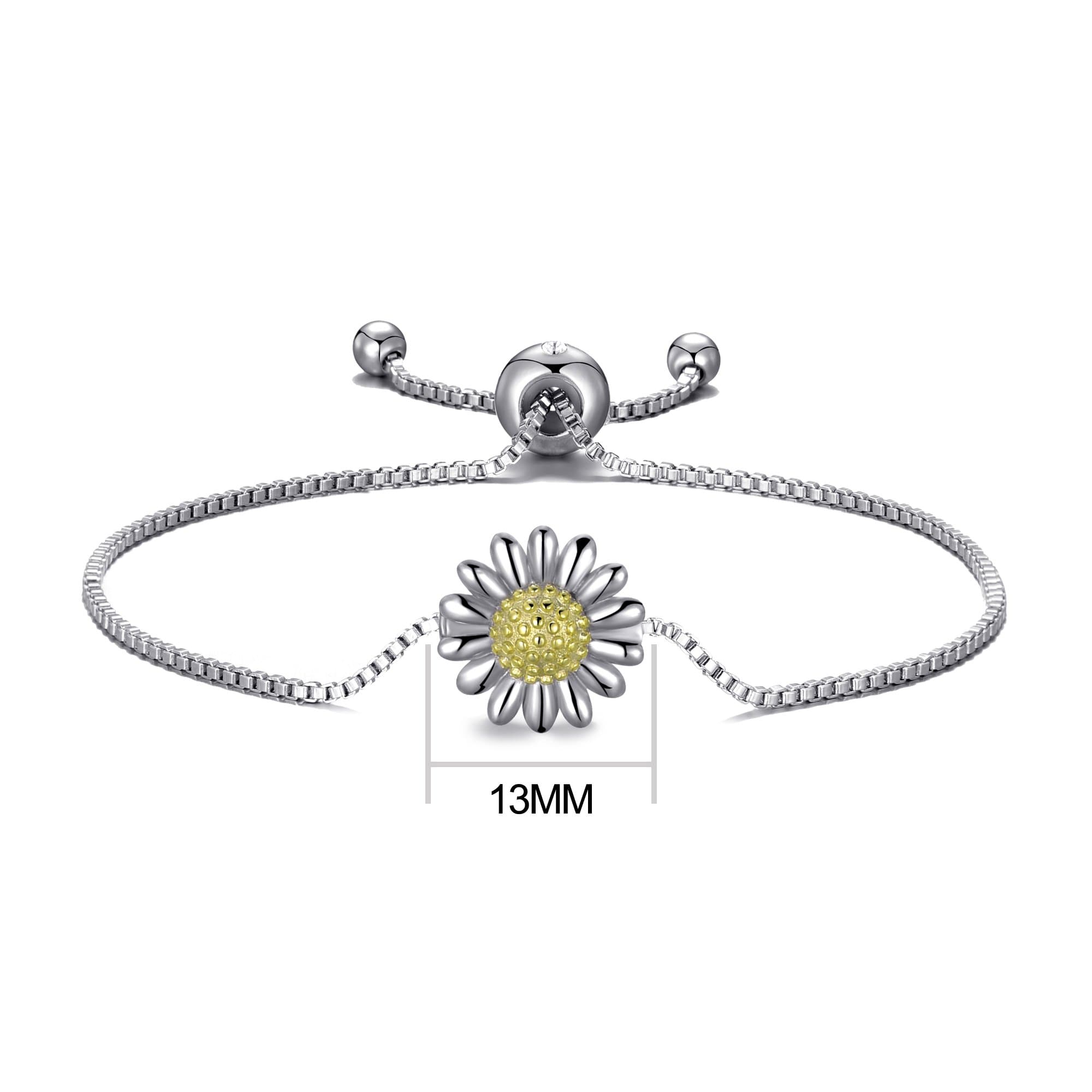 Daisy Friendship Slider Bracelet Created with Zircondia® Crystals
