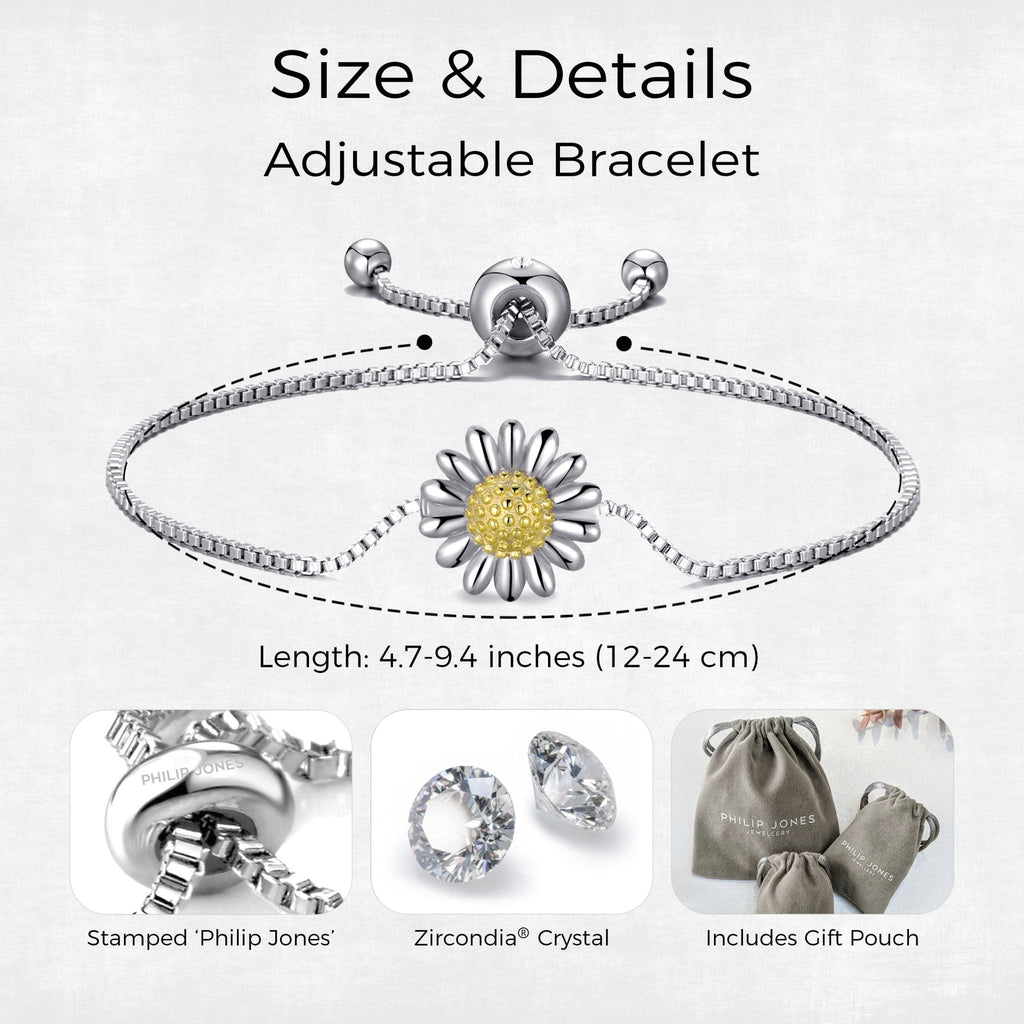 Daisy Friendship Slider Bracelet Created with Zircondia® Crystals