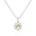 Daisy Necklace Created with Zircondia® Crystals