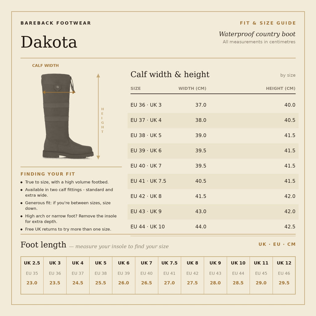 Dakota Waterproof Country Boots - Brown - Standard Calf or Wide Calf