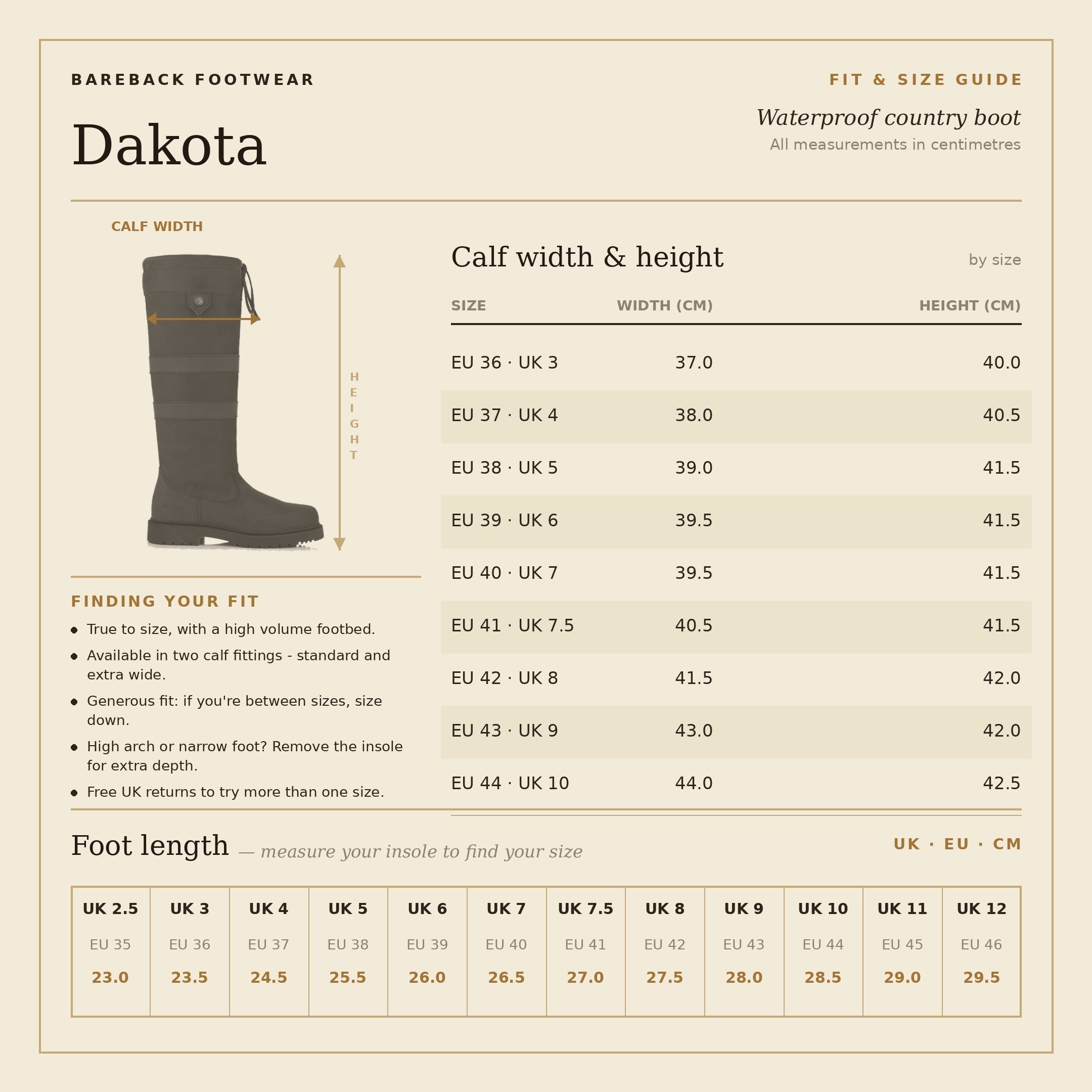 Dakota Waterproof Country Boots - Brown - Standard Calf or Wide Calf