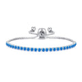 Dark Blue Tennis Friendship Slider Bracelet Created with Zircondia® Crystals