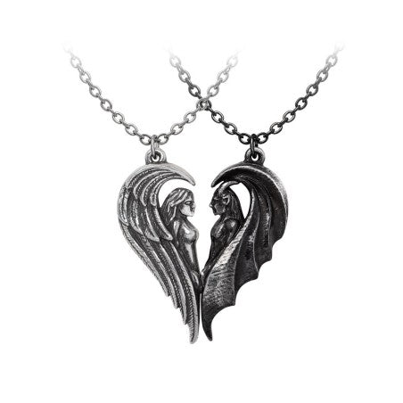 Couple Necklace Angel Demon Magnetic Gothic Set