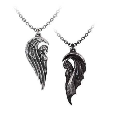 Couple Necklace Angel Demon Magnetic Gothic Set