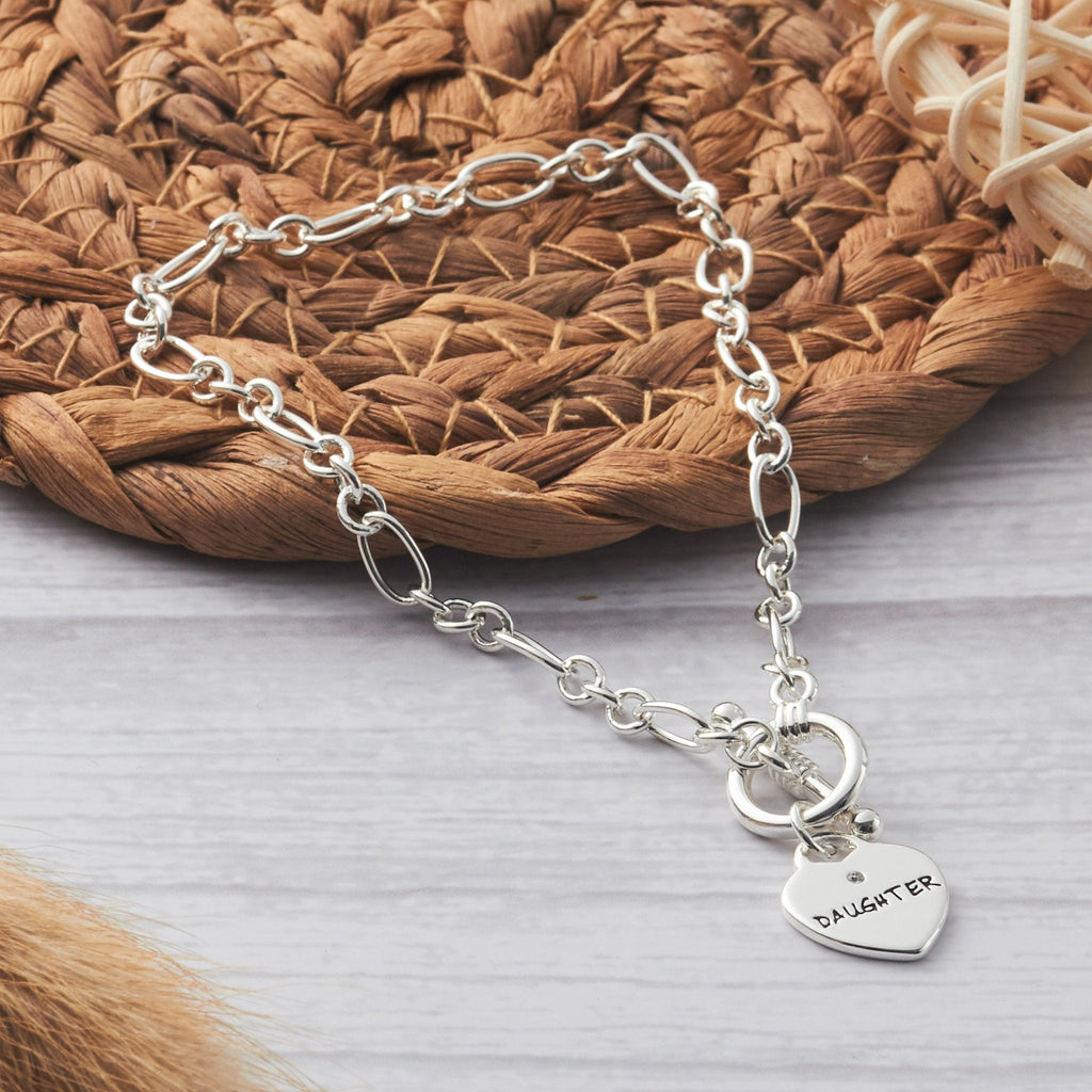 Daughter Charm Bracelet Created with Zircondia® Crystals