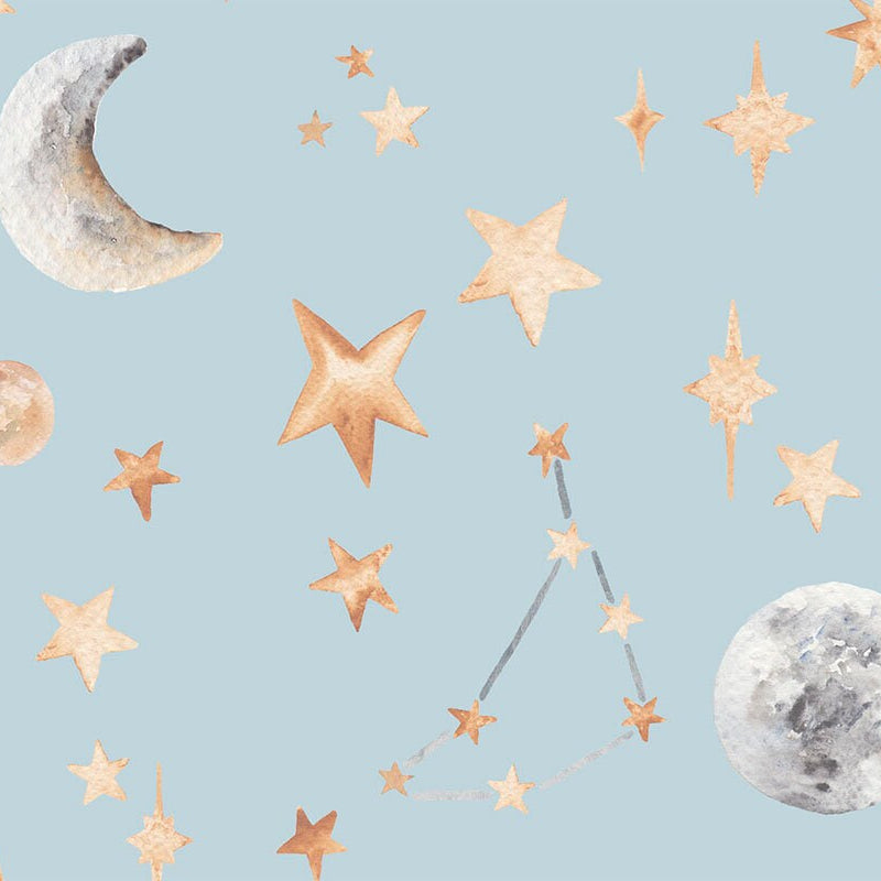 Watercolour Stars & Constellation Wallpaper | Celestial Night Sky