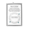 December (Blue Topaz) Birthstone Stretch Charm Bracelet with Quote Gift Box