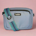 Crossbody Dog Walking Bag - Vegan Leather Slate Blue