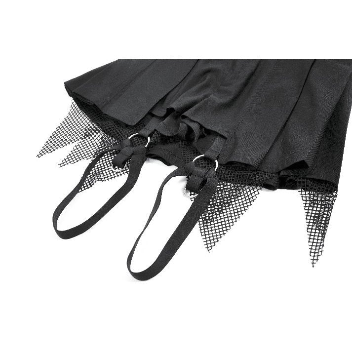 Dark in Love Punk Mesh Layered Skort Shorts