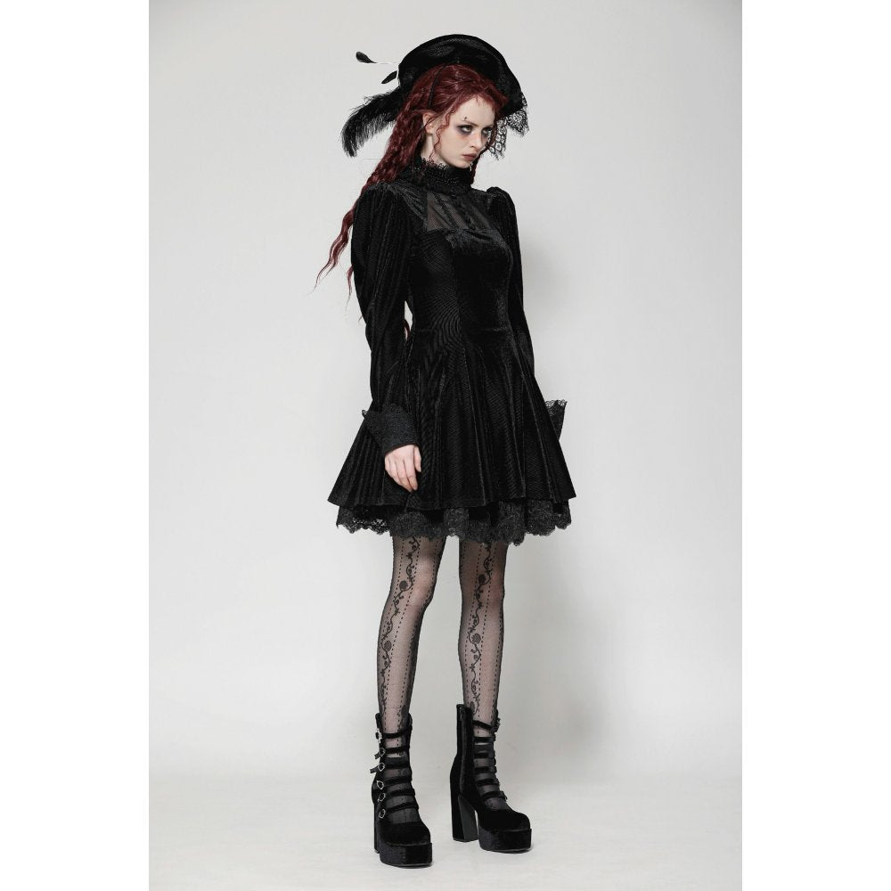 Dark in Love Inez Dark Elegant Velvet Lace Gown
