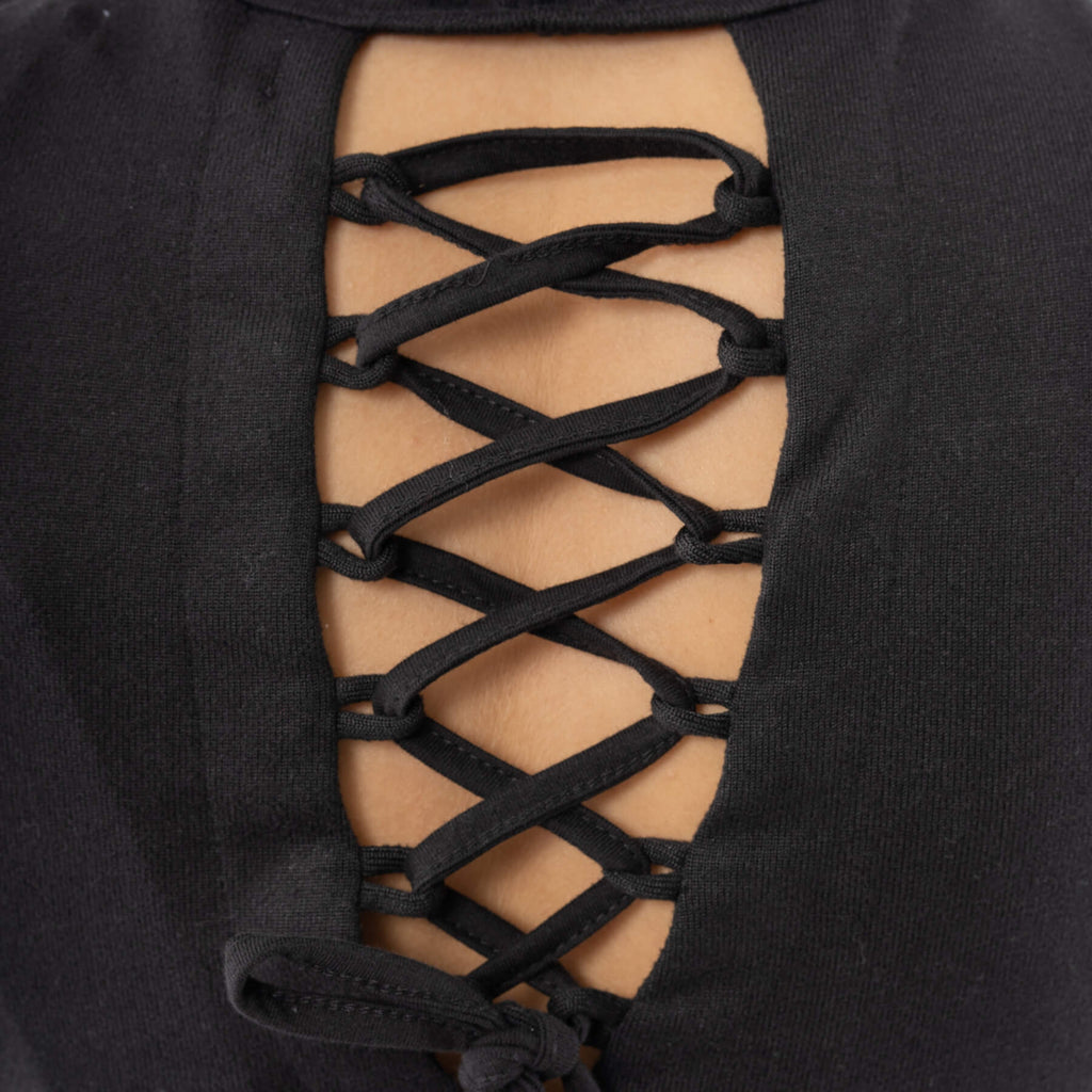 Innocent Lifestyle Emerson Hooded Cardigan with Cut Out Lace Up Feature
