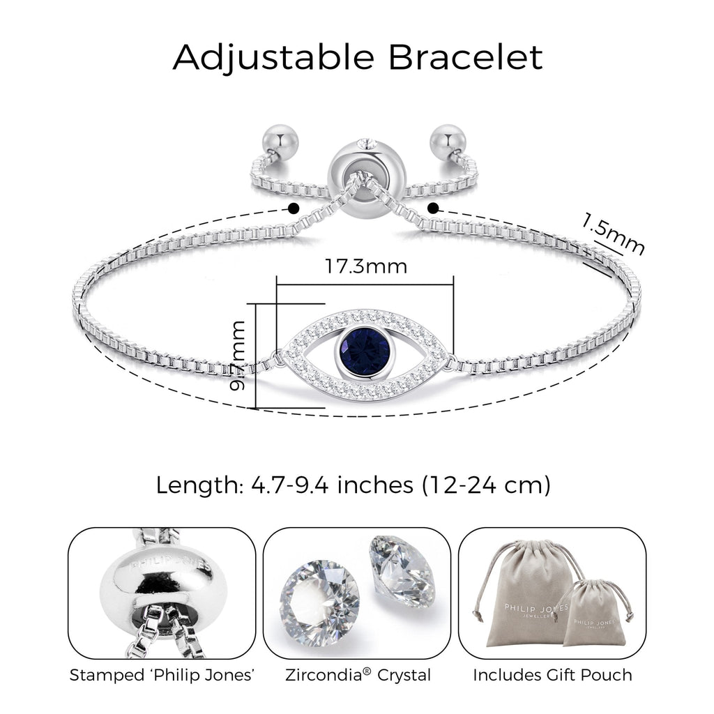 Evil Eye Friendship Slider Bracelet Created with Zircondia® Crystals