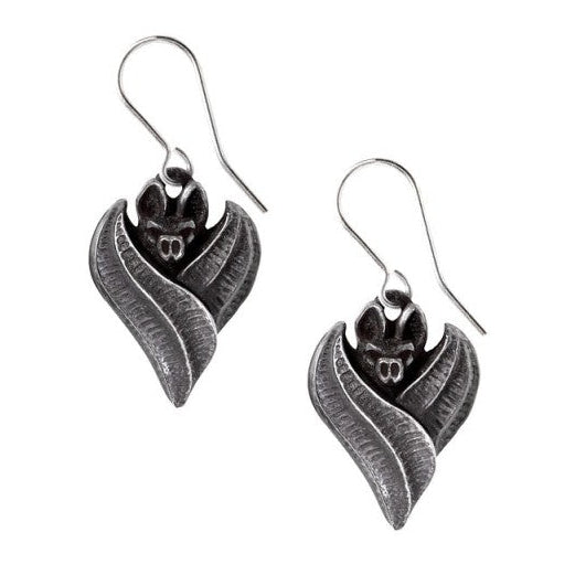 Alchemy Gothic Evil-ution Bat Dangler Earrings