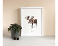 Moose - Personalised Watercolour Fine Art Print