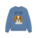 Oversized & Overruled: Eco-Luxe Sweatshirt with Cavalier Queen Energy