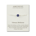 February (Amethyst) Birthstone Anklet Created with Zircondia® Crystals