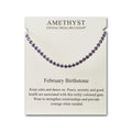 February Birthstone Friendship Slider Bracelet with Amethyst Zircondia® Crystals