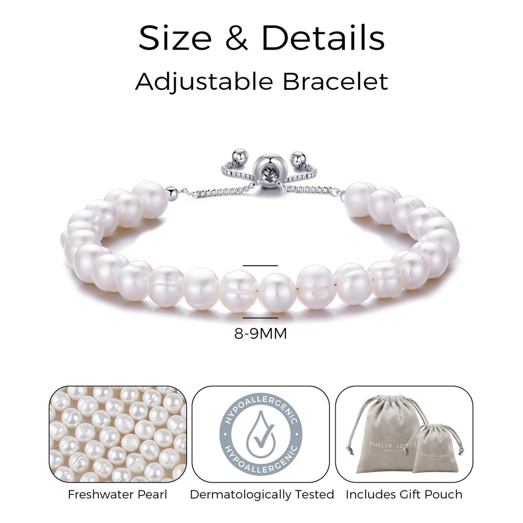 Freshwater Baroque Pearl Friendship Slider Bracelet