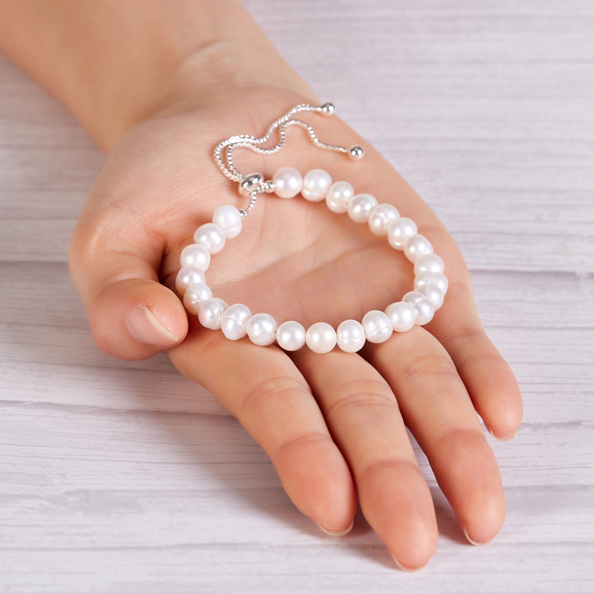 Freshwater Baroque Pearl Friendship Slider Bracelet