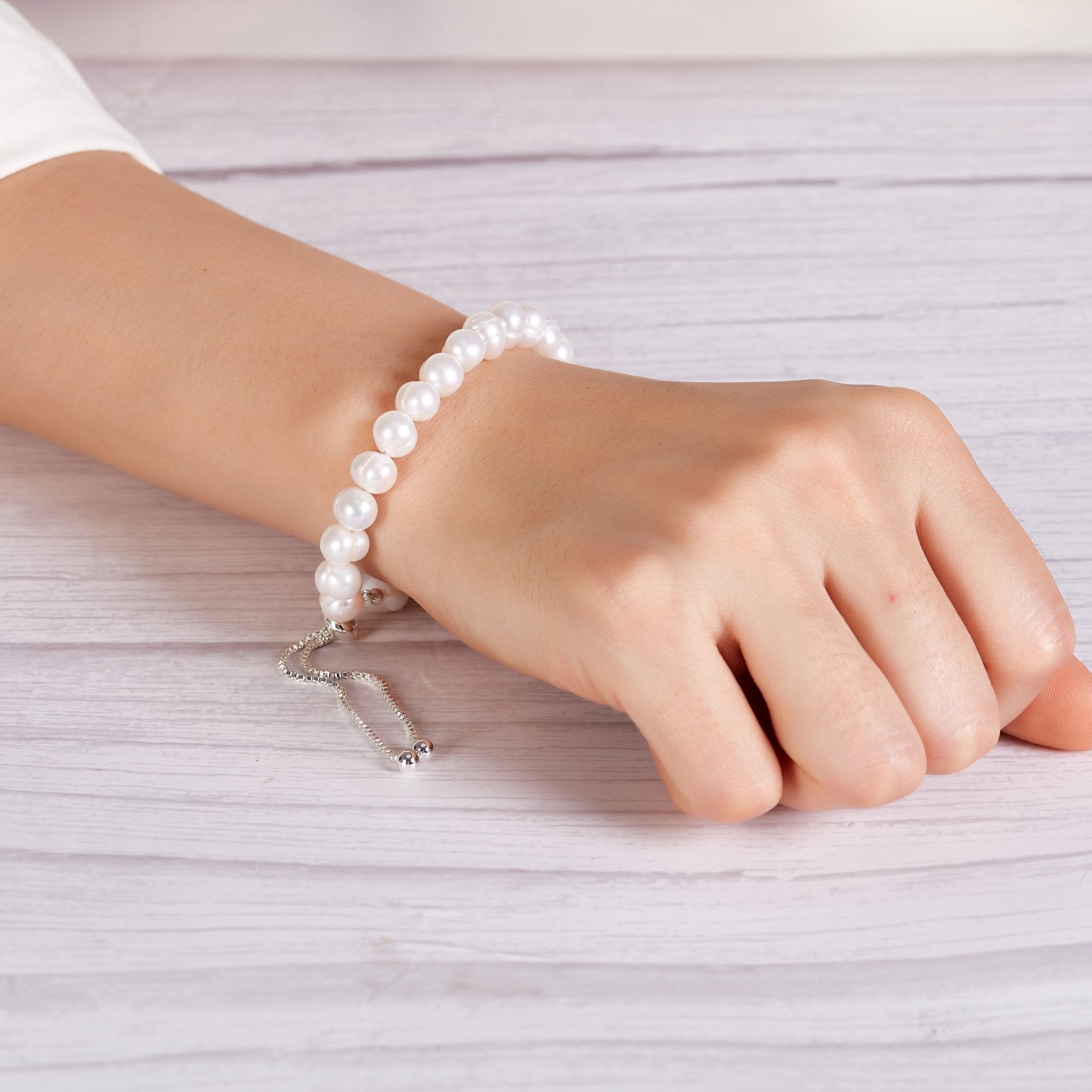 Freshwater Baroque Pearl Friendship Slider Bracelet
