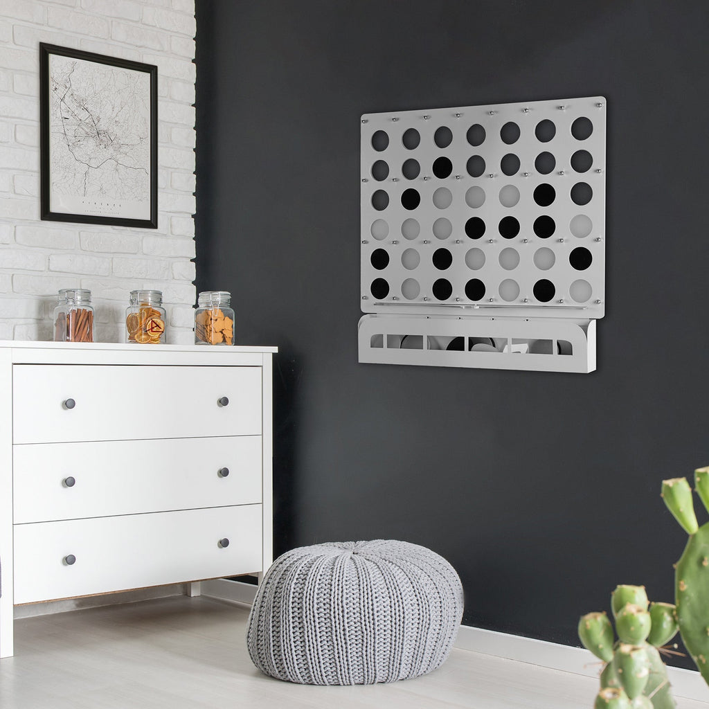 White Four in a Row Wall Game