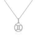 Gemini Star Sign Zodiac Necklace with Zircondia® Crystals