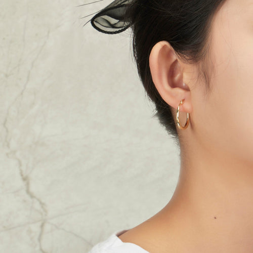 18k Gold Plated 20mm Hoop Earrings