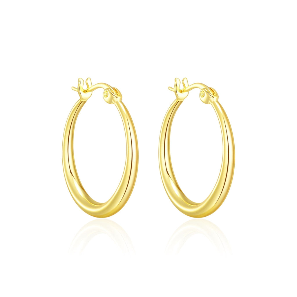 18k Gold Plated 20mm Hoop Earrings