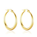 18k Gold Plated 25mm Hoop Earrings