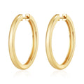 18k Gold Plated 30mm Plain Hoop Earrings