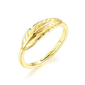 18k Gold Plated Adjustable Feather Ring
