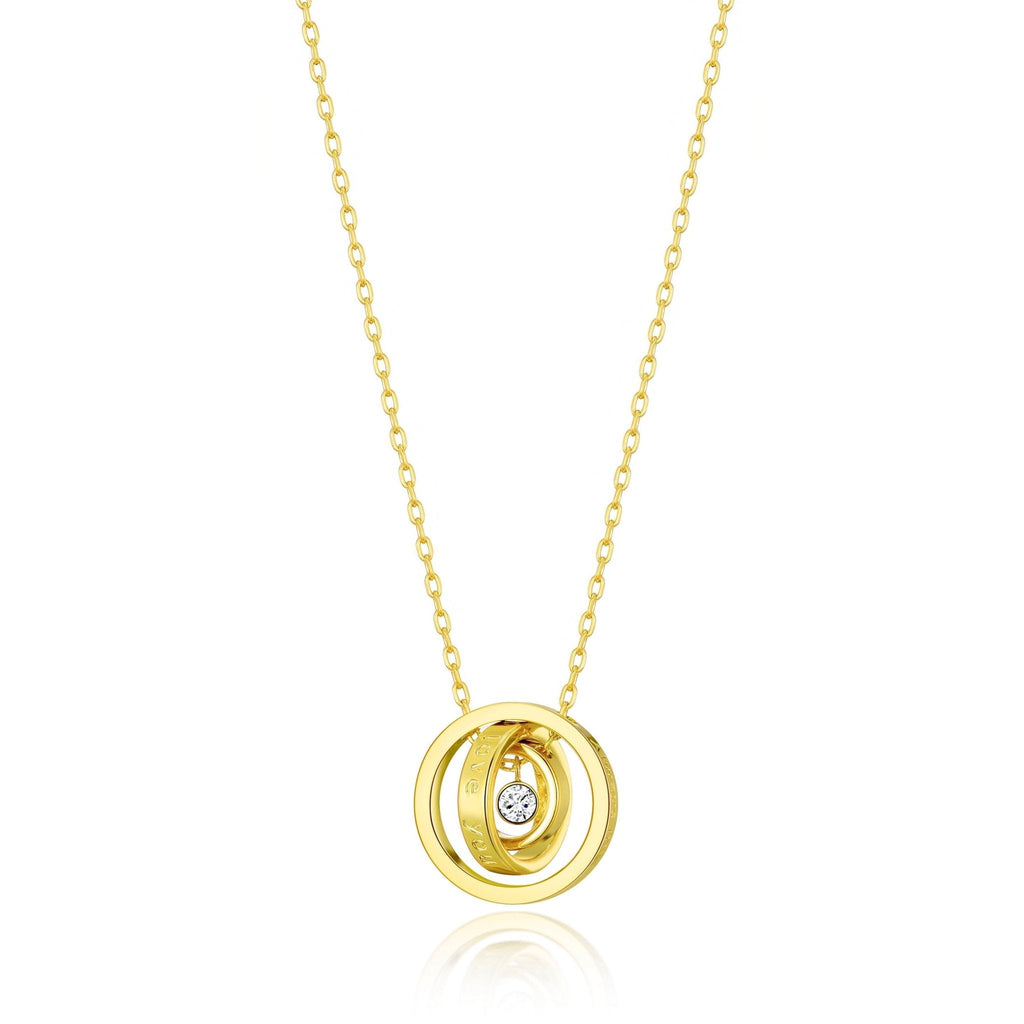 18k Gold Plated Always My Mother Quote Necklace Created with Zircondia® Crystals