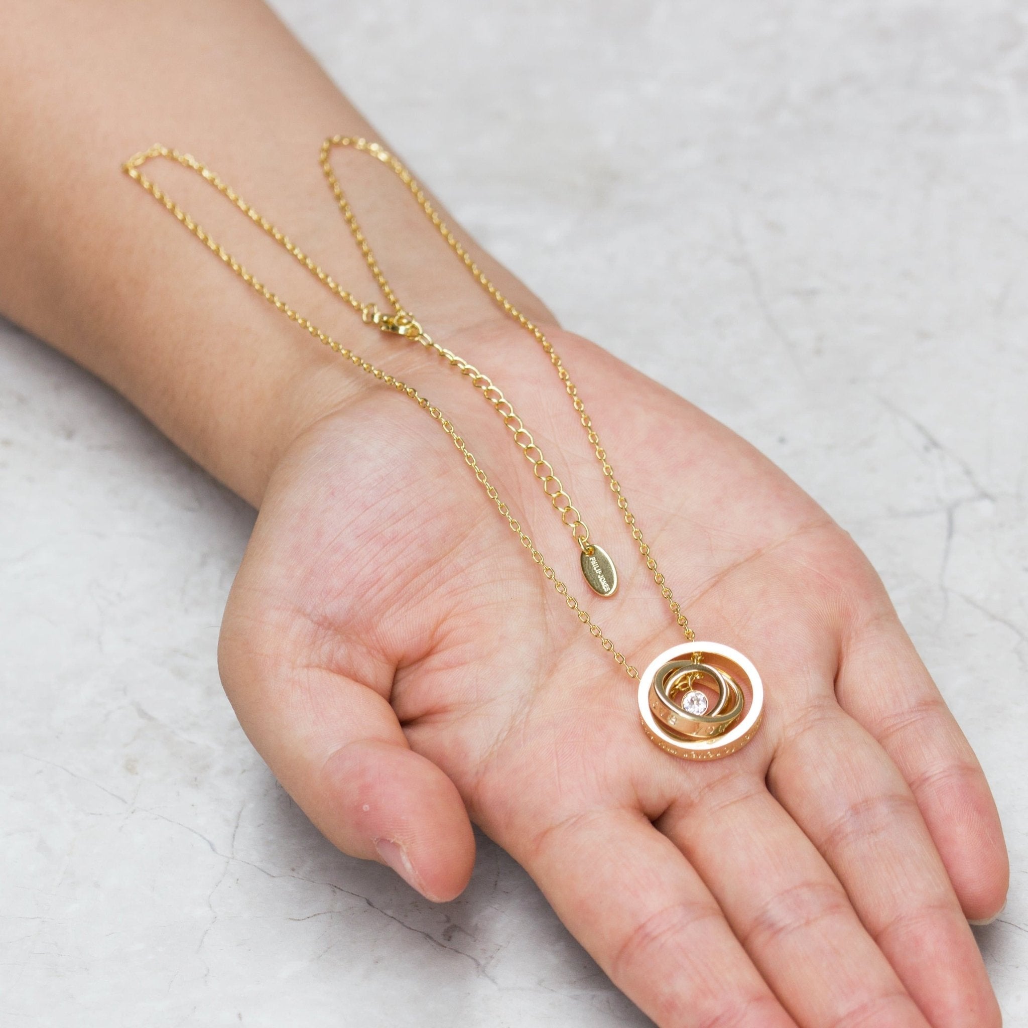 18k Gold Plated Always My Mother Quote Necklace Created with Zircondia® Crystals
