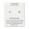 18k Gold Plated April (Diamond) Birthstone Earrings Created with Zircondia® Crystals