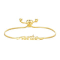 18k Gold Plated Auntie Bracelet Created with Zircondia® Crystals
