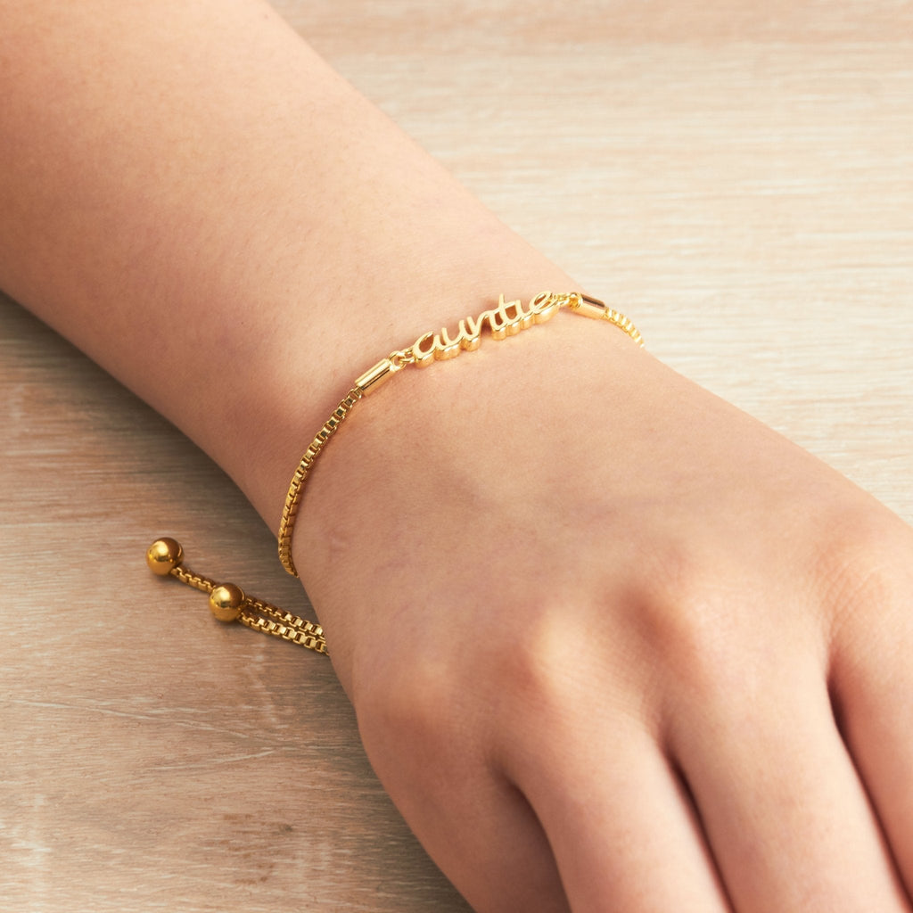 18k Gold Plated Auntie Bracelet Created with Zircondia® Crystals