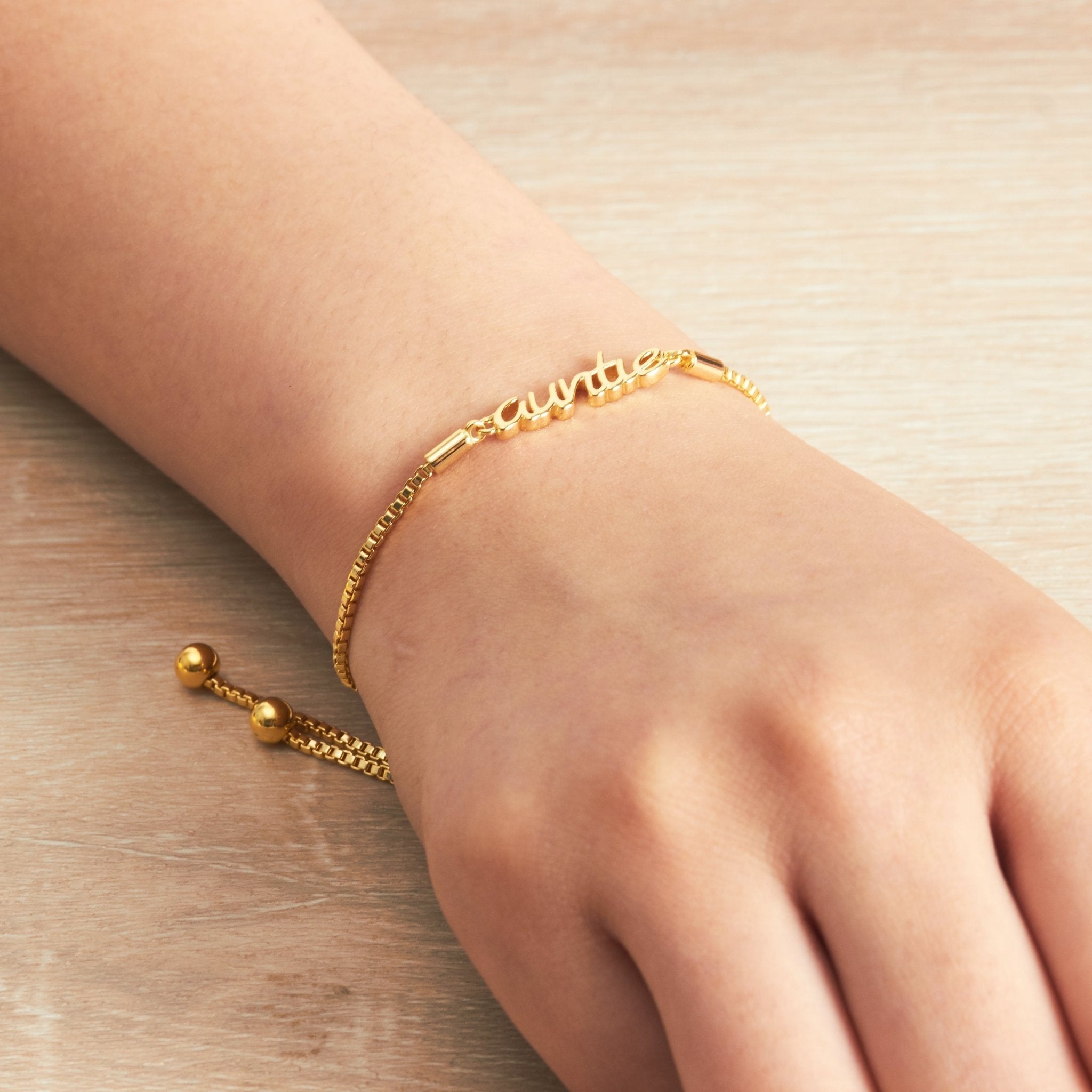 18k Gold Plated Auntie Bracelet Created with Zircondia® Crystals