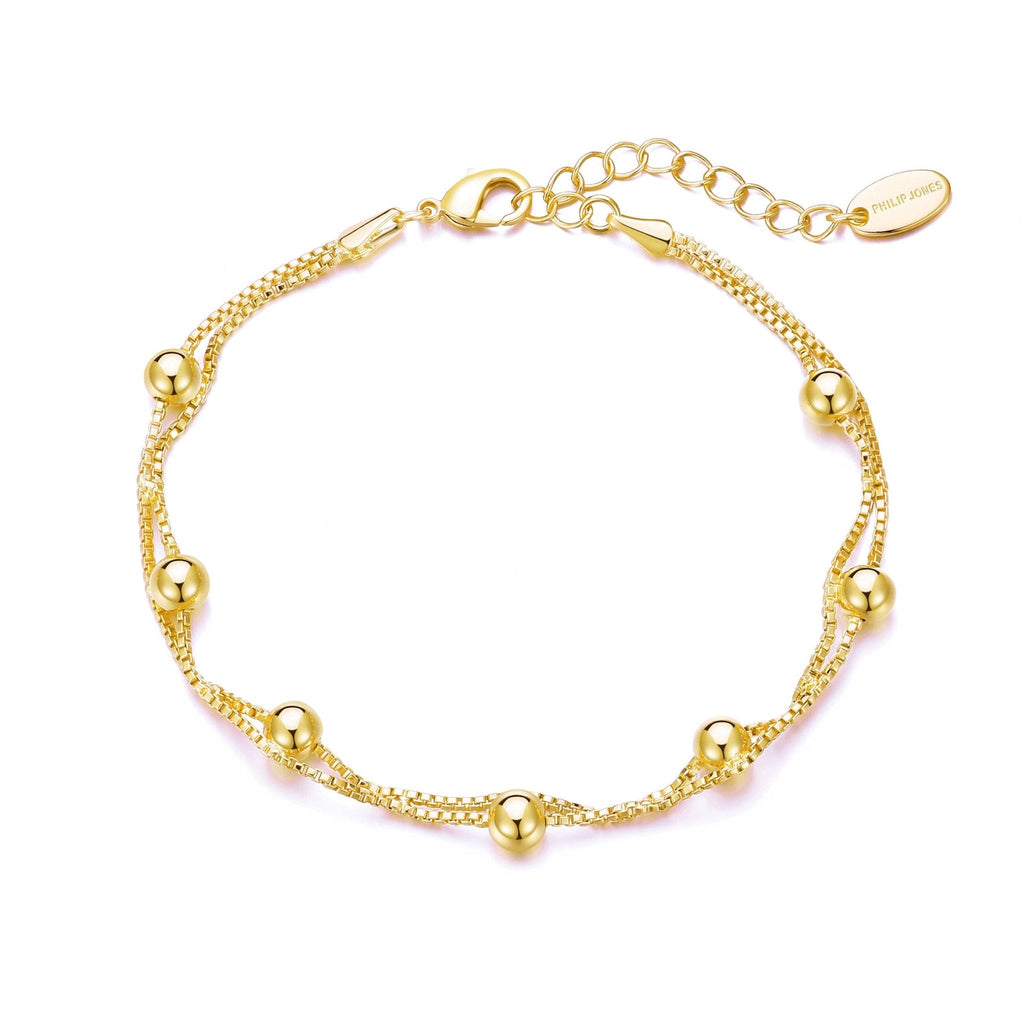 18k Gold Plated Ball Bracelet