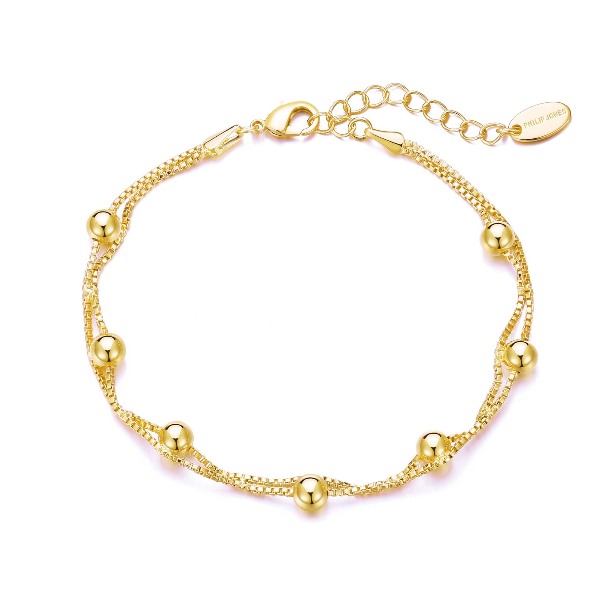 18k Gold Plated Ball Bracelet