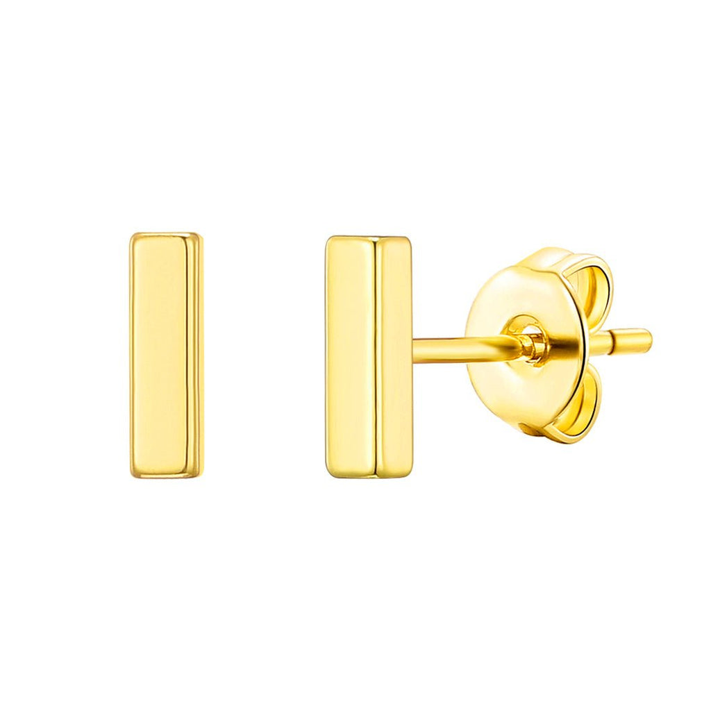 18k Gold Plated Bar Earrings