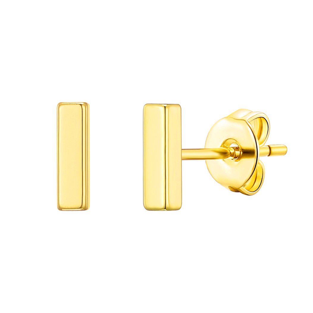 18k Gold Plated Bar Earrings