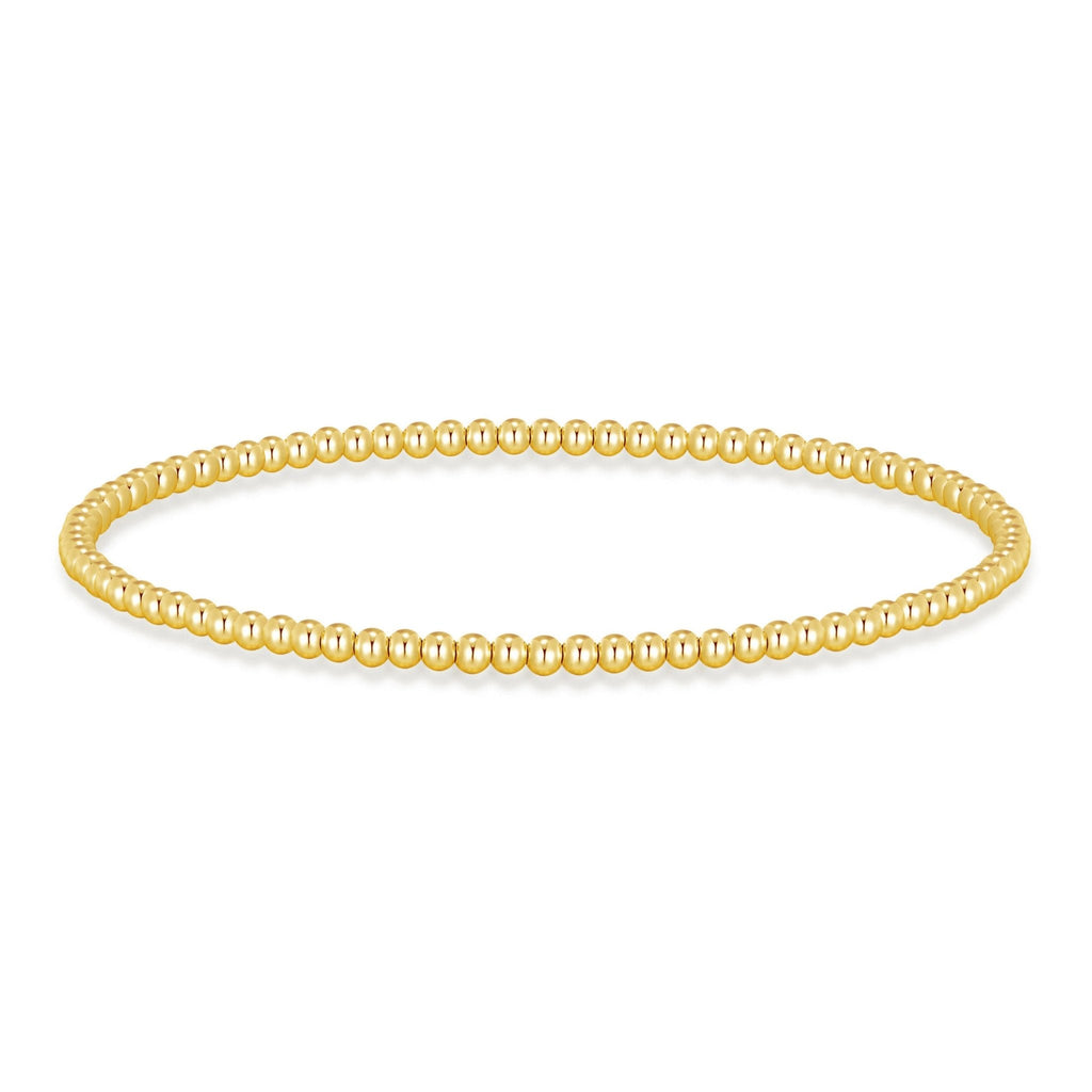 18k Gold Plated Small Beaded Stretch Bracelet