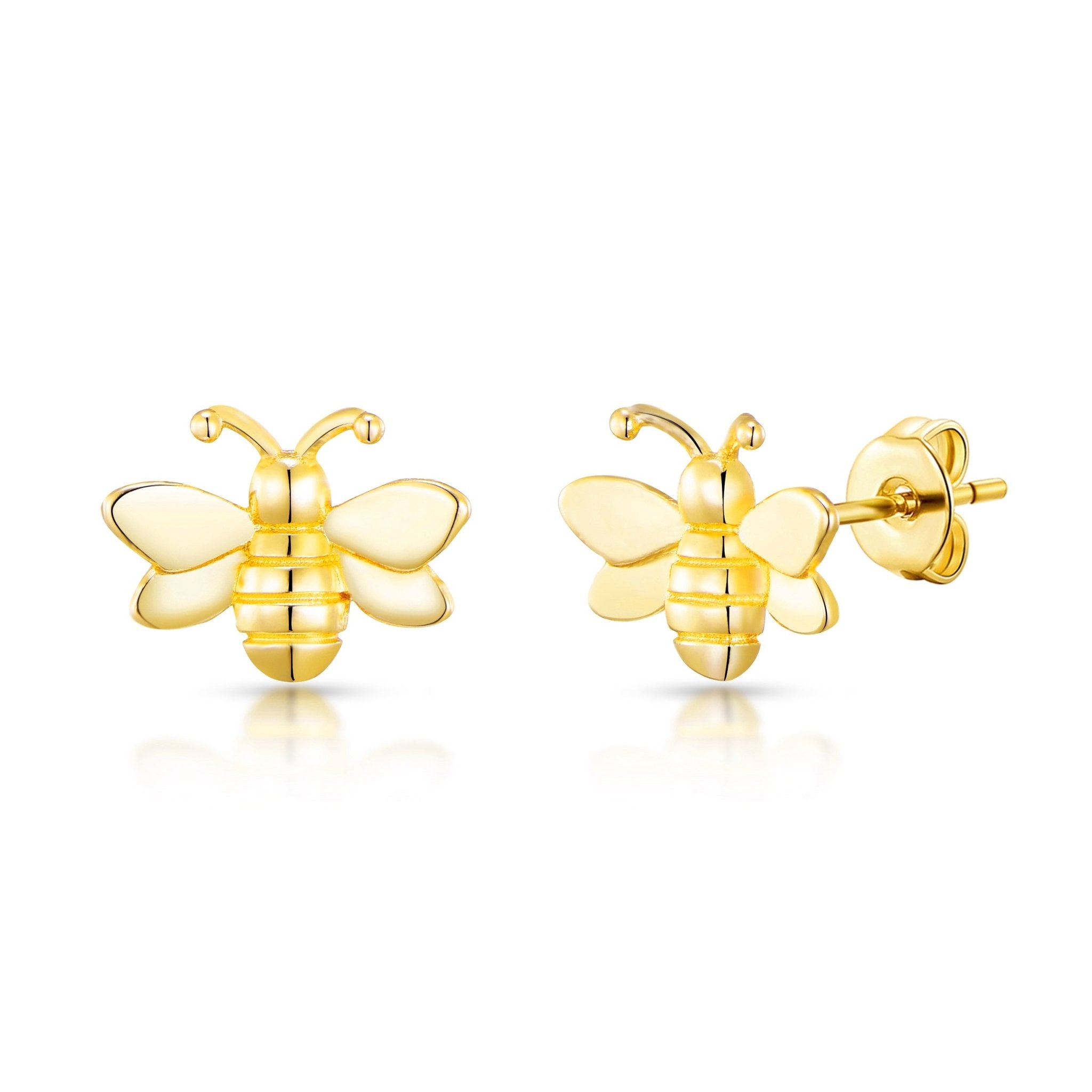 18k Gold Plated Bumble Bee Earrings